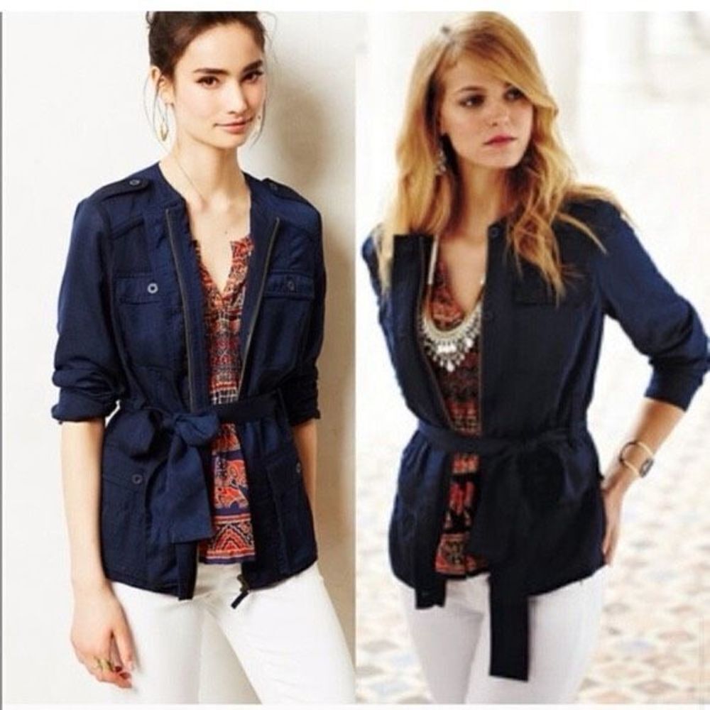 ✨Anthropologie Hei Hei Belted Silky Anorak Utility Jacket✨